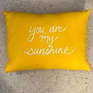 You Are My Sunshine Yellow Toss Pillow